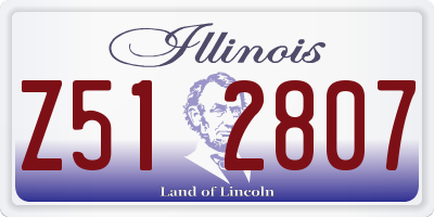 IL license plate Z512807
