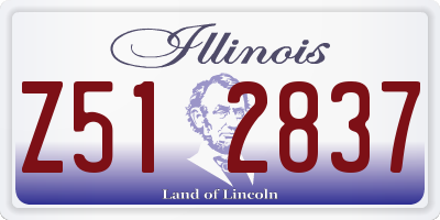 IL license plate Z512837