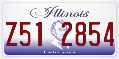 IL license plate Z512854