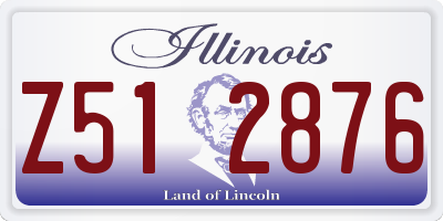IL license plate Z512876