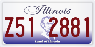 IL license plate Z512881