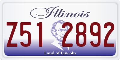 IL license plate Z512892