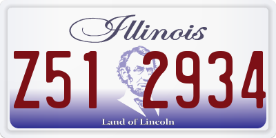 IL license plate Z512934
