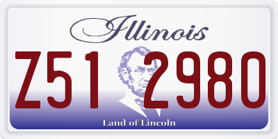 IL license plate Z512980