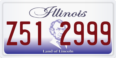IL license plate Z512999