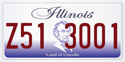 IL license plate Z513001