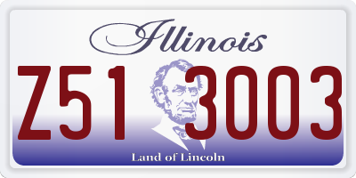 IL license plate Z513003