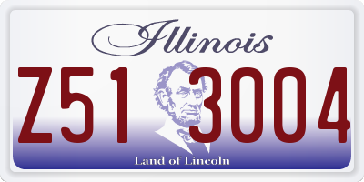 IL license plate Z513004