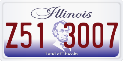 IL license plate Z513007