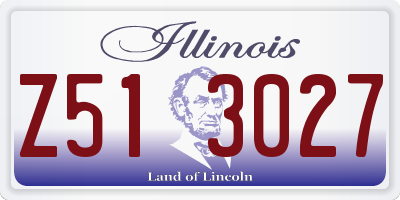 IL license plate Z513027