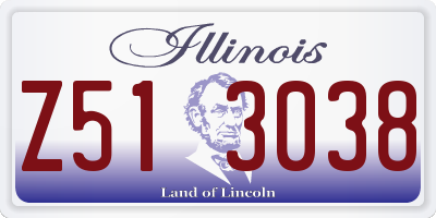 IL license plate Z513038