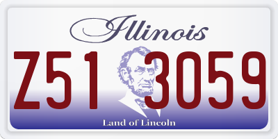 IL license plate Z513059