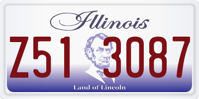 IL license plate Z513087