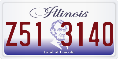 IL license plate Z513140
