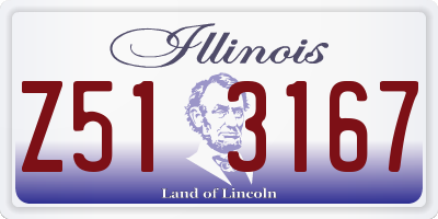 IL license plate Z513167