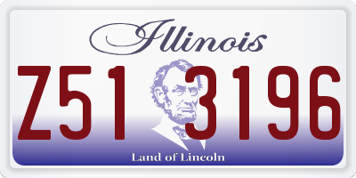 IL license plate Z513196