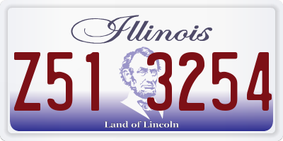 IL license plate Z513254