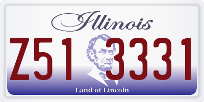 IL license plate Z513331