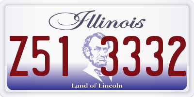 IL license plate Z513332
