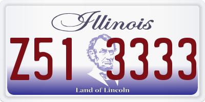 IL license plate Z513333