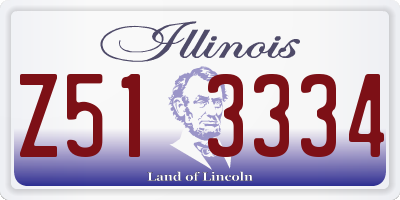 IL license plate Z513334