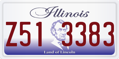 IL license plate Z513383
