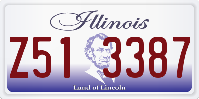IL license plate Z513387