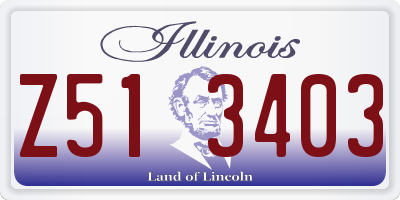 IL license plate Z513403