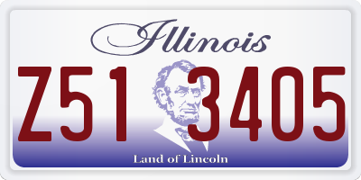 IL license plate Z513405