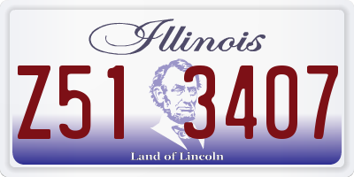 IL license plate Z513407