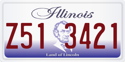 IL license plate Z513421