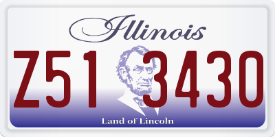 IL license plate Z513430