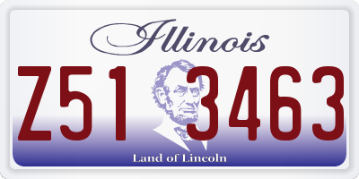 IL license plate Z513463