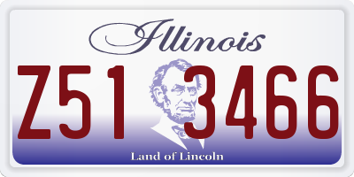IL license plate Z513466
