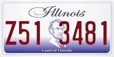 IL license plate Z513481