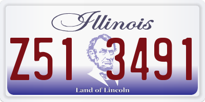 IL license plate Z513491