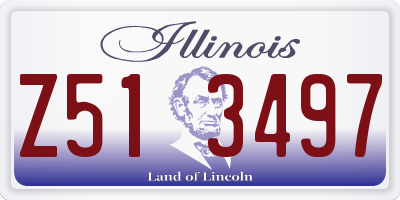 IL license plate Z513497
