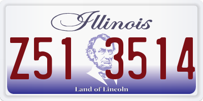 IL license plate Z513514