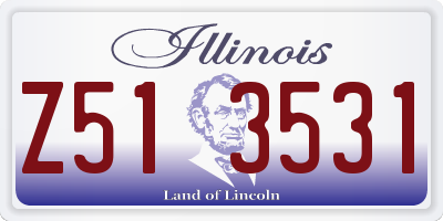 IL license plate Z513531