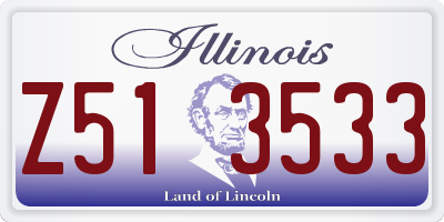 IL license plate Z513533