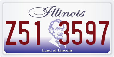 IL license plate Z513597