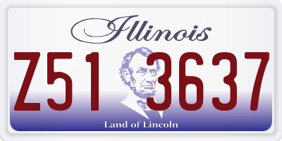 IL license plate Z513637
