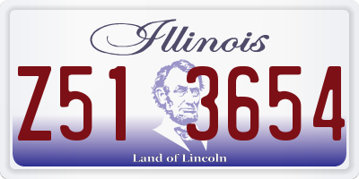 IL license plate Z513654