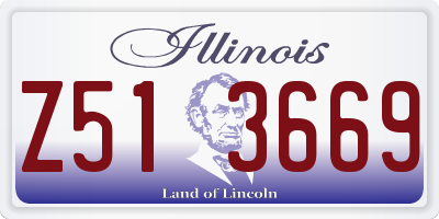 IL license plate Z513669