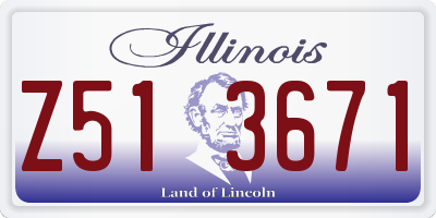 IL license plate Z513671