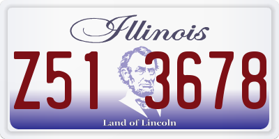 IL license plate Z513678