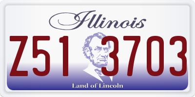 IL license plate Z513703