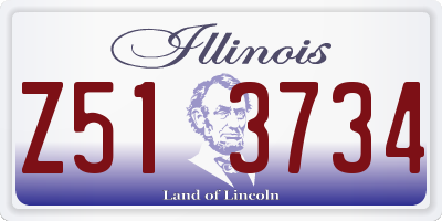 IL license plate Z513734