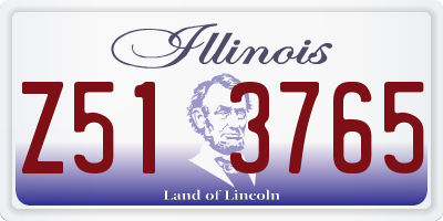 IL license plate Z513765