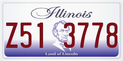 IL license plate Z513778
